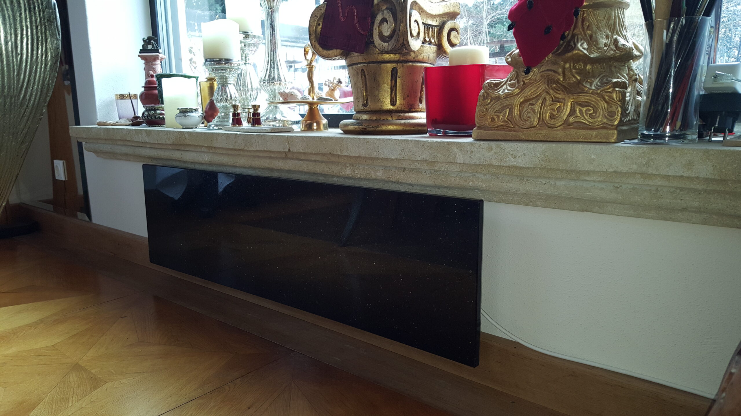 Infrarot Heizpaneel Naturstein Black Galaxy 800W