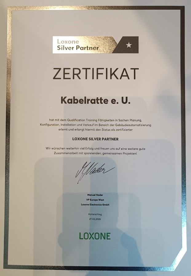 Loxone Silver Partner Kabelratte e. U.